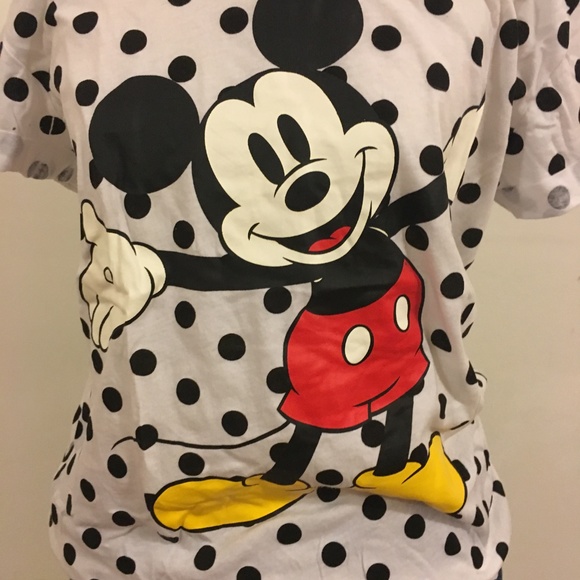 Disney Mickey Mouse Polka Dot T-Shirt - Picture 2 of 3